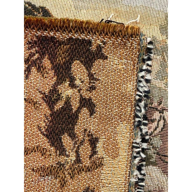 Vintage French Aubusson Jacquard Tapestry, 1980s For Sale - Image 12 of 13