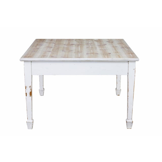 Large Swedish Painted Pine Kitchen Table, 19th Century For Sale - Image 6 of 10