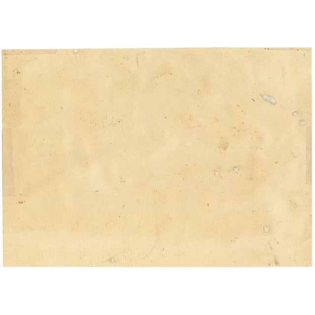 1920s Nancy Jane Burton RWS, Terrier Dog on Garden Steps, 1920s, Watercolor For Sale - Image 5 of 7