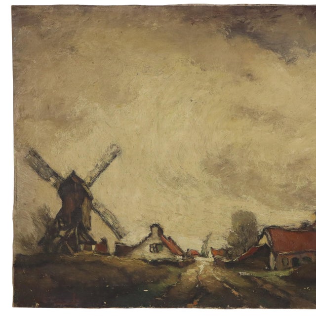 Wittouck, Farmhouse Landscape Painting, 1920s, Canvas For Sale - Image 4 of 16