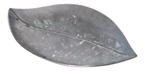 Patinad Black Decorative Metal Leaf Tray