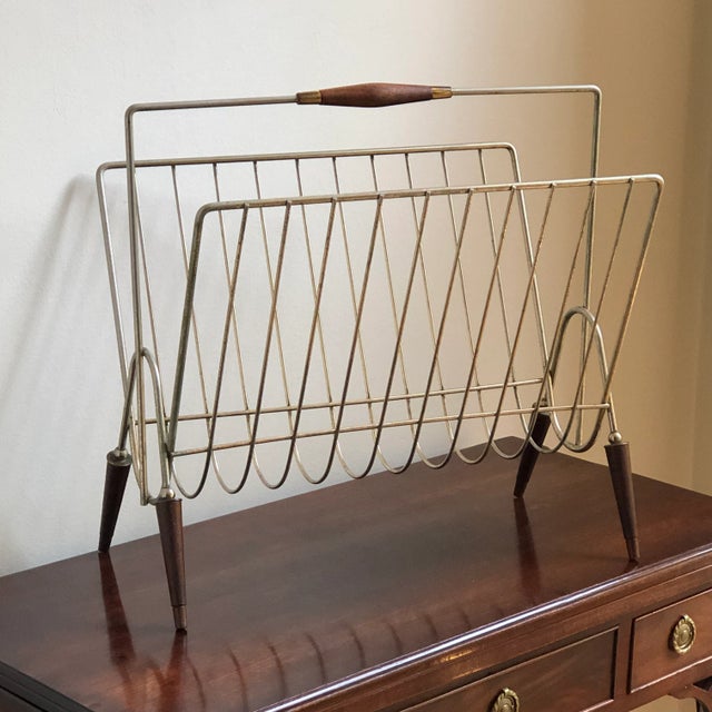 1950s Mid-Century Modern McCobb-Style Magazine Rack For Sale - Image 9 of 10