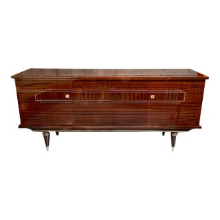 Mid 20th Century French Mahogany Art Deco Sideboard For Sale