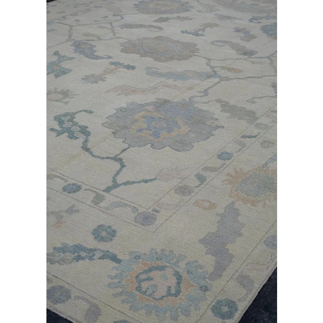 Early 21st Century Turkish Oushak Rug 11'8" x 15'2" For Sale - Image 5 of 6