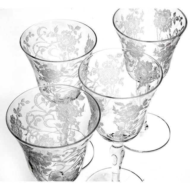 Antique Crystal Cut Glass Stemware- Set of 4 For Sale In Los Angeles - Image 6 of 7