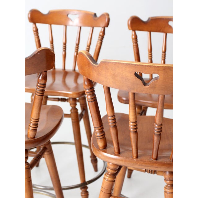 Mid-Century Tell City Swivel Seat Counter Stools Set of 6 For Sale - Image 11 of 17
