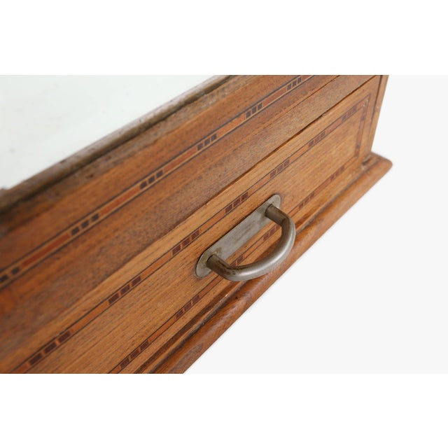 Brown Art Deco Shaving Cabinet in Oak with Mirror, France, 1930s For Sale - Image 8 of 15