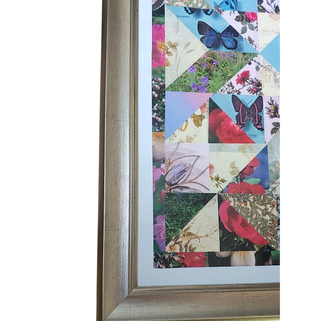 Contemporary Framed Handmade Nature Themed Paper Collage For Sale - Image 3 of 5