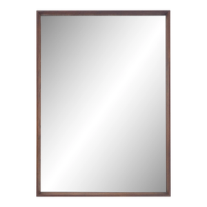 Mid Century Modern 2" Deep Profile Solid Walnut 32x43 Rectangle Wall Mirror MINT