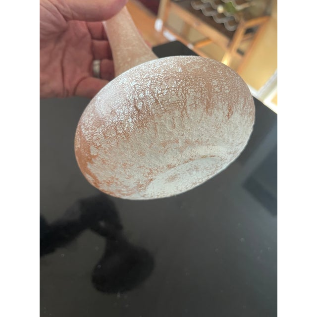 Mid-Century Modern Mid Century Modern Murano Seguso Pink Frosted Tall Vase For Sale - Image 3 of 6