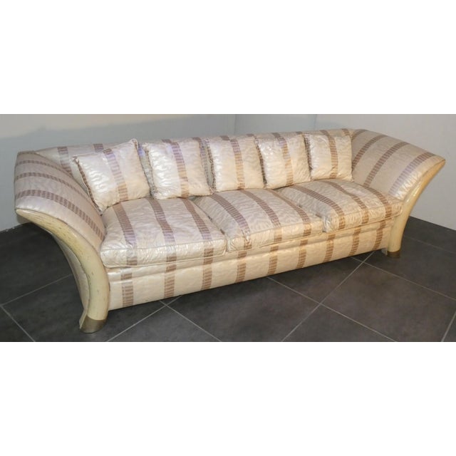 Colonial Style Sofa and Armchair with Saber-Shaped Resin Feet, Italy, 1970s, Set of 2 For Sale - Image 14 of 18