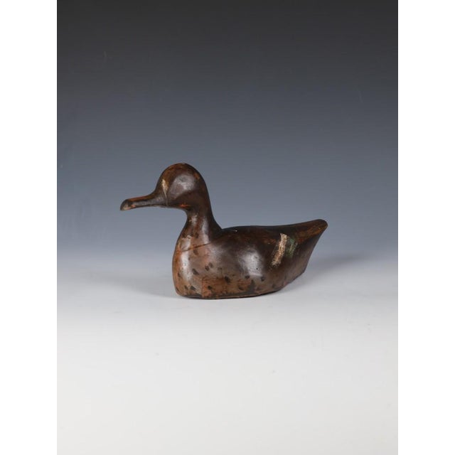Early Hand-Carved Wooden Duck Decoy, Early 20th Century For Sale - Image 3 of 18