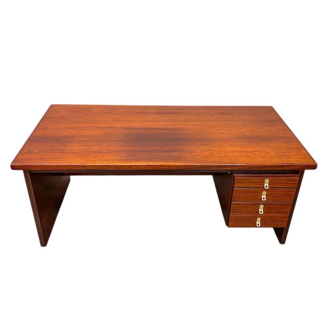Mid 20th Century Danish Rosewood Executive Desk For Sale - Image 9 of 14