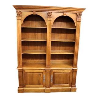 Ethan Allen Legacy Italian Style Double Arch Bookcase For Sale