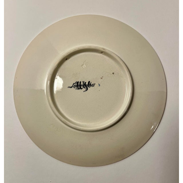 Late 19th Century 19th Century Antique Sarreguemines Plate Richard Wagner's Lohengrin Opera For Sale - Image 5 of 7