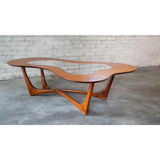 Mid Century Erno Fabry Biomorphic Walnut Coffee Table, C. 1950s For Sale - Image 11 of 18