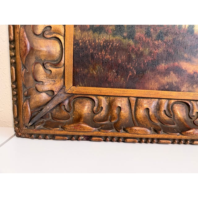 English Antique Original 19th Century English School Pastoral Landscape, Signed, Framed For Sale - Image 3 of 8