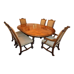 Henredon Dining Table Set Three Sizes Extensions Included Hard Wood