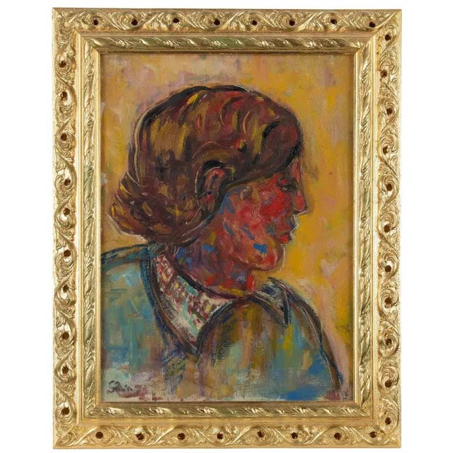 1960s Sirio Pellegrini, Portrait, Painting, 1960s, Oil on Board, Framed For Sale - Image 5 of 5