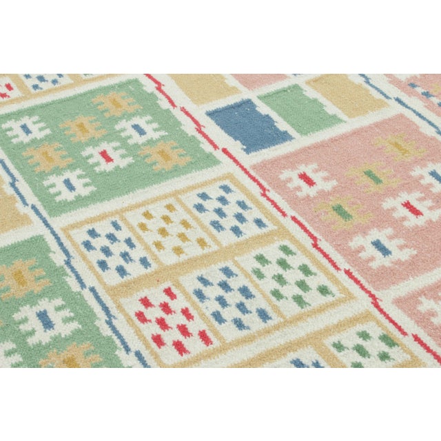 Mid-Century Modern Rug & Kilim’s Scandinavian-Inspired Rug With Multi-Color Geometric Patterns For Sale - Image 3 of 7
