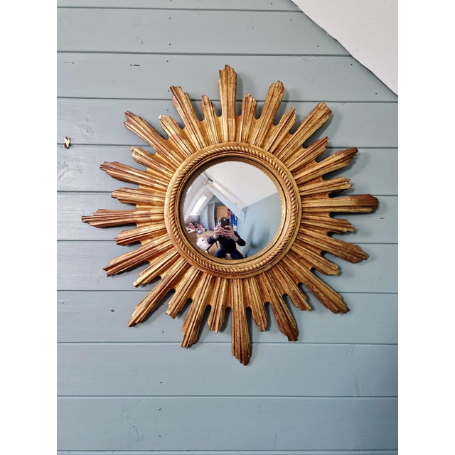 Gilt Sunburst Mirror, 1960s-1970s For Sale - Image 13 of 13