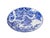 Late 20th Century Large Blue & White Chinoiserie Porcelain Charger With Peacocks & Floral Motif For Sale - Image 4 of 9