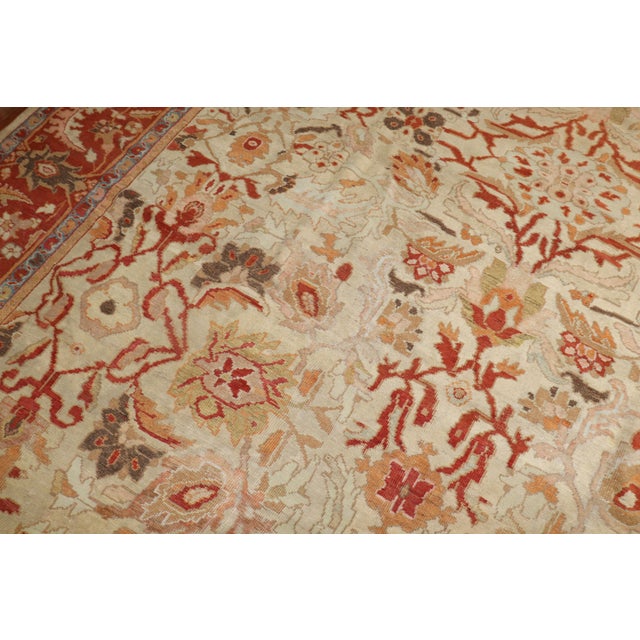 Antique Sultanabad Persian Carpet For Sale - Image 13 of 18