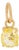 Oval Cut Yellow Diamond Solitaire Charm Pendant in 14k Yellow Gold For Sale