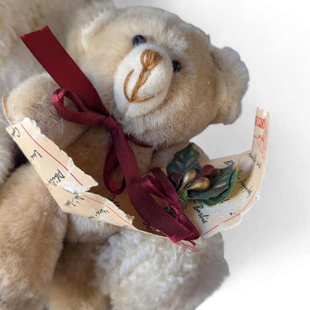 Vintage Holiday Santa Bear Figurine With Teddy and Staff For Sale - Image 12 of 18