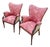 Pair of 1940s Attributed Grosfeld House French Wingback Chairs With Original Fabric For Sale