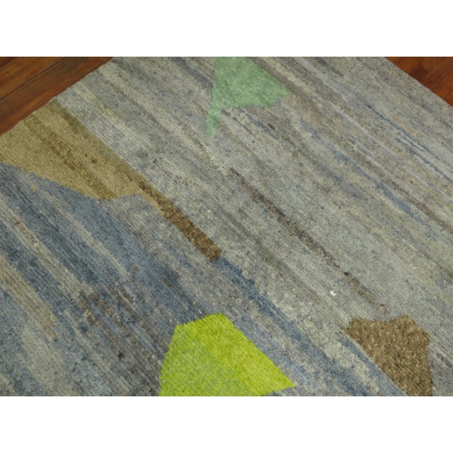 Primitive Modern Turkish Rug, 9'10'' X 14'11'' For Sale - Image 10 of 11