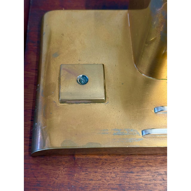 1930s Lawson Art Deco Copper Clock in Working Order For Sale - Image 12 of 18