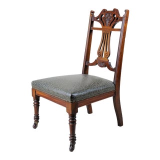 19th Century Art Nouveau Slipper Chair, Accent Piece For Sale