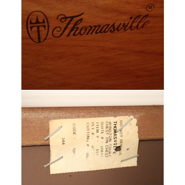 Thomasville #39 Winston Court #39 Chippendale Style Cherry Tall Chest Chairish