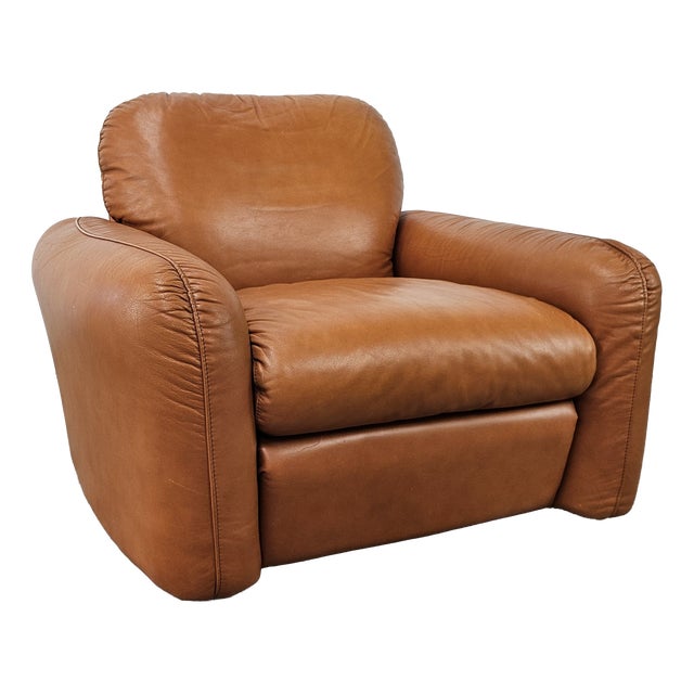 Leather Piumotto Armchair by Arrigo Arrigoni for Busnelli, 1970 For Sale