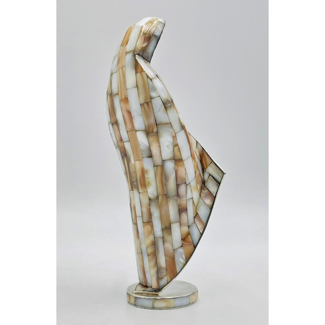 1980s Silver & Mother of Pearl Shell Madonna Sculpture by Emilia Castillo/Los Castillo For Sale In Los Angeles - Image 6 of 18