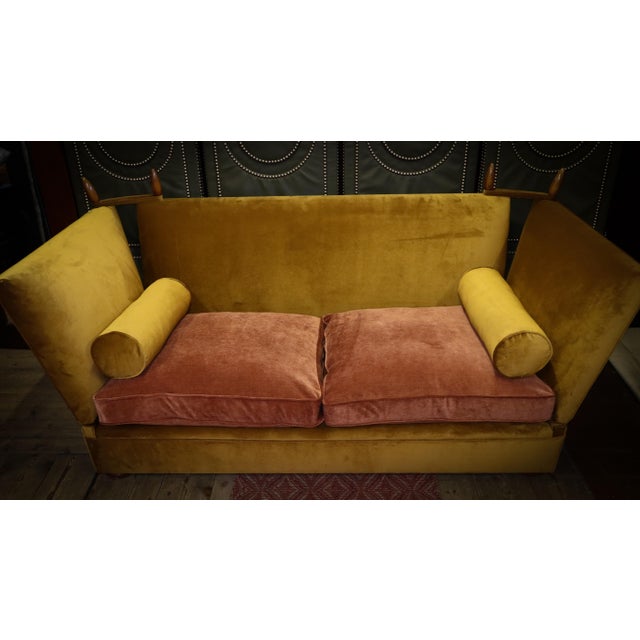 Tiplady 3-Seater Sofa in Butterscotch and Salmon Velvet from George Smith, 2010s For Sale - Image 17 of 18