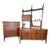 1960s Lane Perception Bedroom Set - Walnut Lowboy Dressers + Highboy Dresser Chest of Drawers For Sale