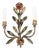 Florentine Style Hollywood Regency Floral Wall Lamp by Hans Möller, 1970s For Sale