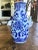 Vintage Chinese Blue & White Patterned Vase For Sale - Image 9 of 9