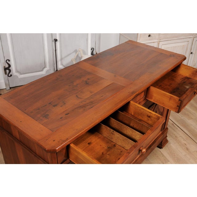 Italian 19th Century Walnut Buffet with Carved Diamond and Floral Motifs For Sale - Image 9 of 12