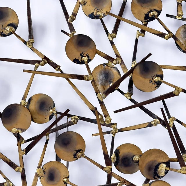 Marc Creates Marc Weinstein Marc Creates Brutalist Torch Cut Metal Nail Tree Wall Sculpture For Sale - Image 4 of 11