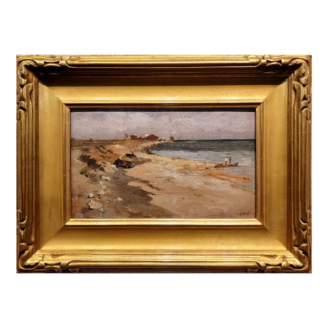 Charles Fries -C.1910s View of Coronado Peninsula in S. Diego-Oil Painting For Sale