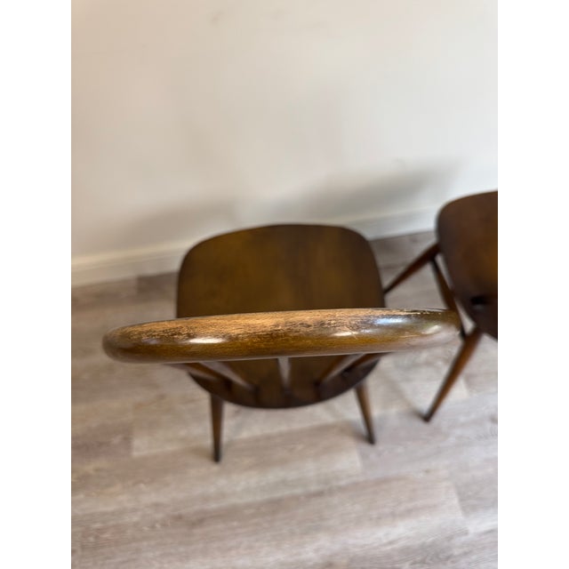 Vintage Windsor Dining Room Chairs by Lucian Ercolani for Ercol, 1980s, Set of 4 For Sale - Image 12 of 13