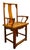 A 19th century Chinese carved chair made of lacquered elmwood. This chair displays a classic Chinese shape with its...