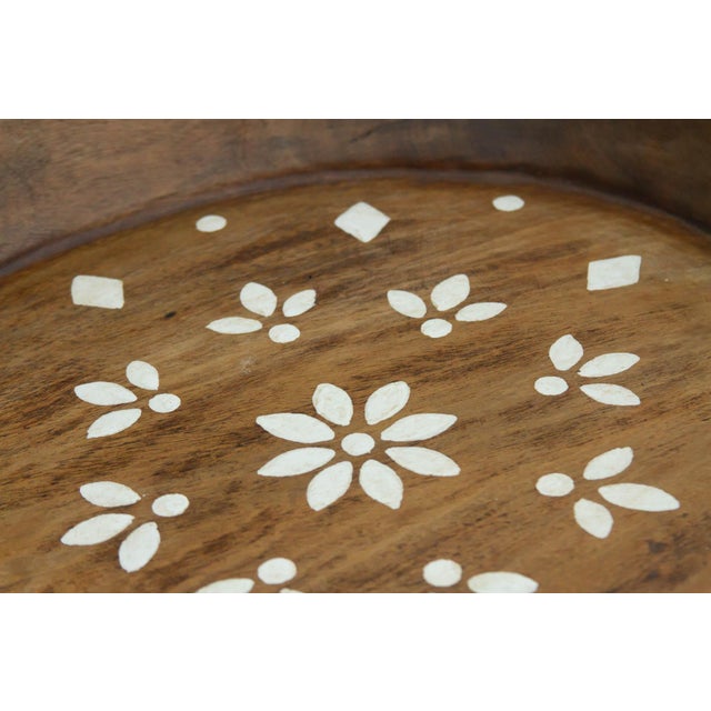 Traditional Vintage Inlay Style Painted Bowl For Sale - Image 3 of 8