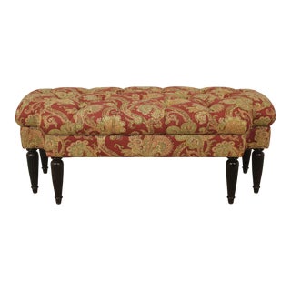 Bassett Tufted Upholstered Window Bench For Sale
