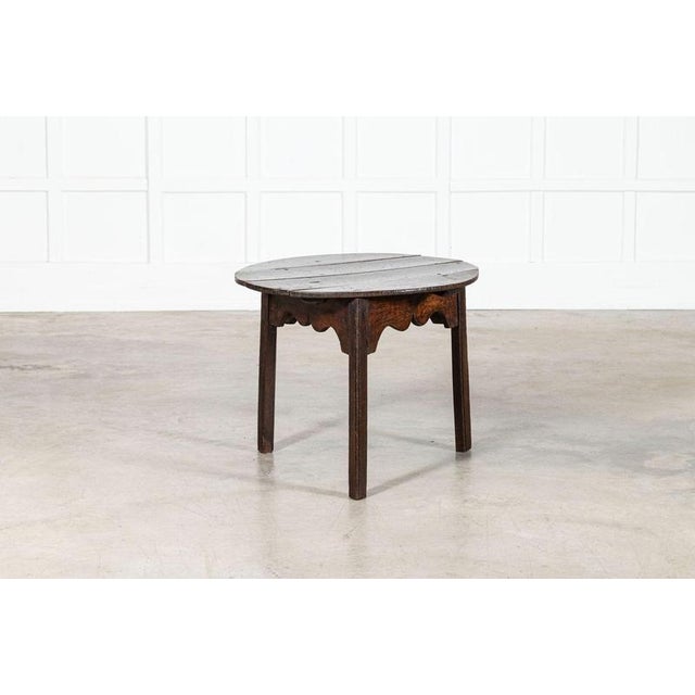 18th Century English Vernacular Oak Cricket Table, 1790 For Sale - Image 10 of 13