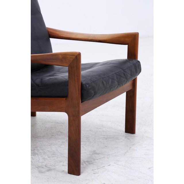Mid-Century Teak and Leather Armchair by Illum Wikkelsø for Niels Eilersen and Musterring, 1960s For Sale - Image 9 of 13
