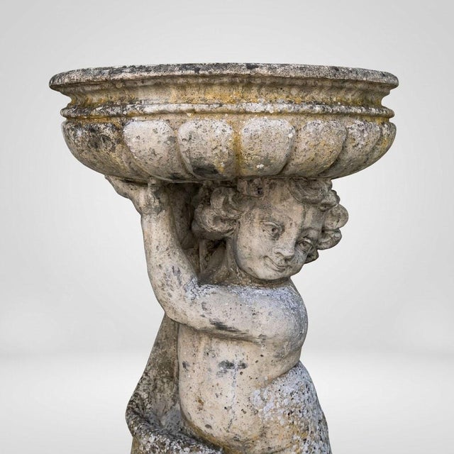 Baroque Garden Fountain Basin, 1920s For Sale - Image 3 of 16